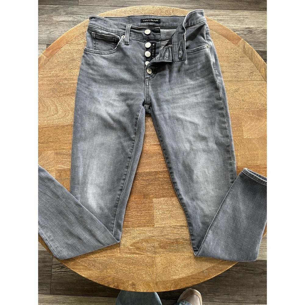 Lucky Brand Mid Rise Grey Jeans Size 2
